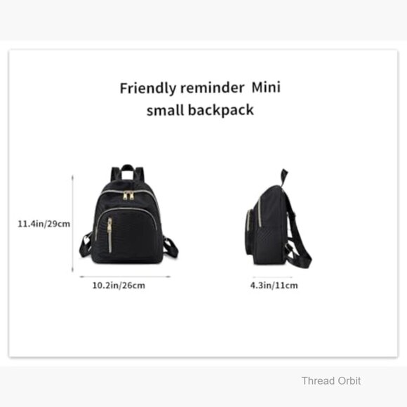 Mini Backpack Purse Water Resistant Nylon Daypack College Bag